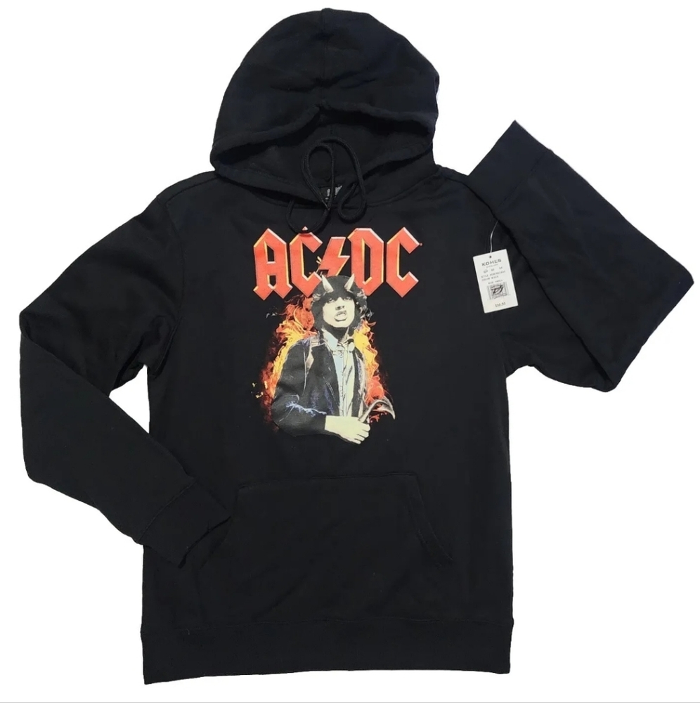AC DC Hoody Adult Mens S Sweatshirt Music Classic Rock & Roll Pullover